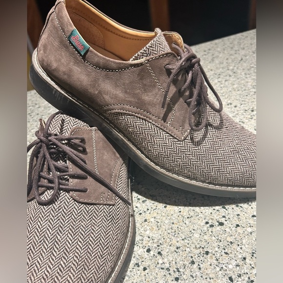 NWOT-Bass Brown Herringbone Oxford Shoes - Picture 9 of 12